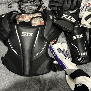 STX lax Lacrosse Protective Gear Set new new new whole set sports pads gloves